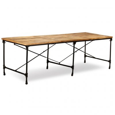 Table de salon salle &agrave; manger design bois de manguier massif 240 cm 0902325