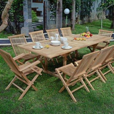 TECK ATTITUDE Table extensible teck milan 240x100 cm