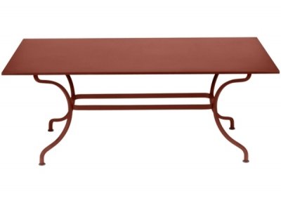 FERMOB Table  Romane 180 x 100 cm, tout acier Ocre rouge