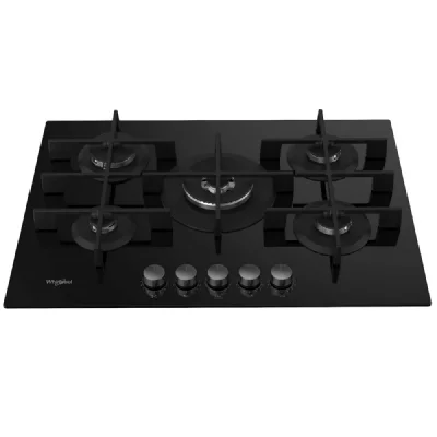 WHIRLPOOL Table gaz  GOWL758NBFR 75cm Noir 