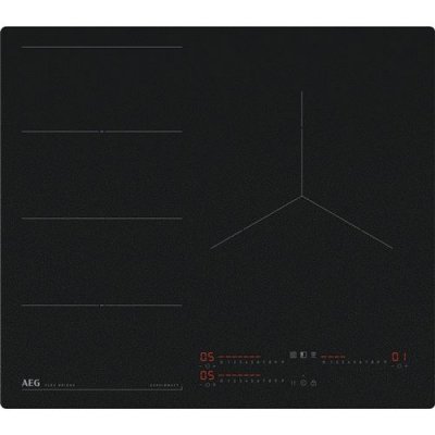 AEG Table Induction  Saphirmatt 60 Cm 3 Zones Flex Bridge Noir