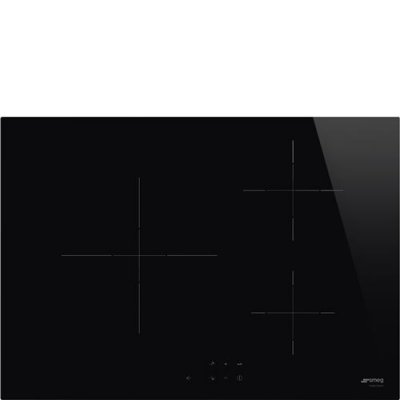SMEG GAMME ELITE Table induction SI2731D verre noir 72 cm 3 foyers booster 7200 W