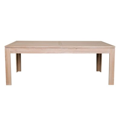 Table moderne extensible en ch&ecirc;ne blanchi l160 &agrave; 240 - boston