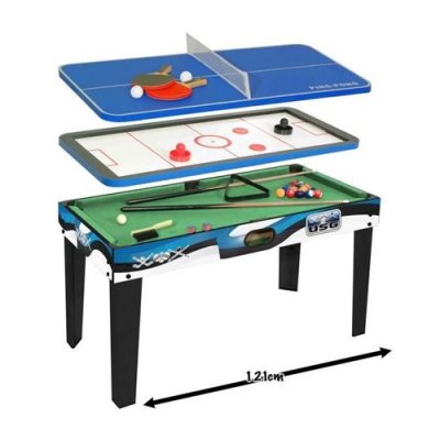 GENERIQUE Table multi-jeux - USG - Billard am&eacute;ricain Air hockey Ping-pong - Mixte - 121 x 58 cm 