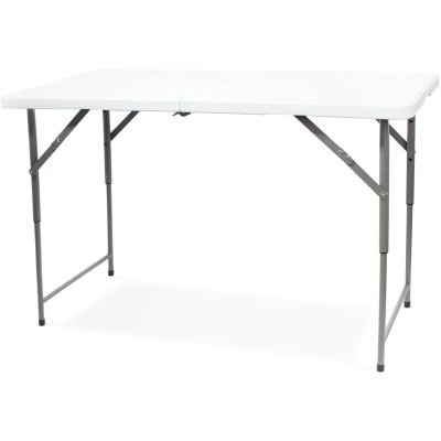 TODECO Table Pliante -  - 120x60cm - R&eacute;glable en Hauteur - L&eacute;g&egrave;re - Durable