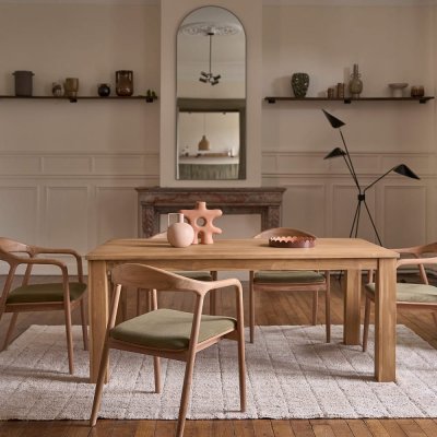 Table rectangulaire en bois de teck 8 personnes BOSTON