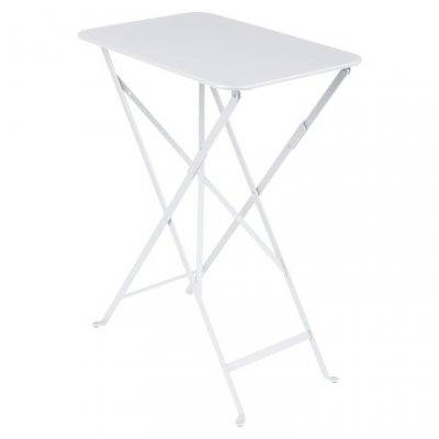 FERMOB Table Rectangulaire Pliante 57 x 37 cm Bistro en M&eacute;tal  Blanc