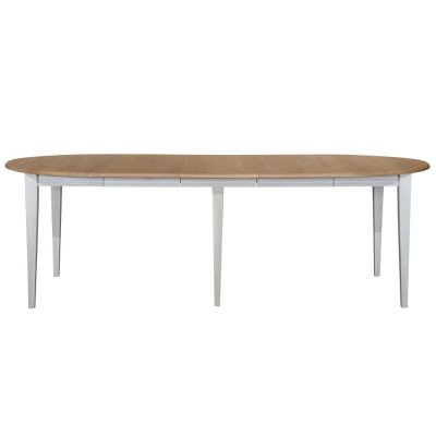 Table ronde 6 pieds fuseau 115 cm + 3 rallonges bois - victoria