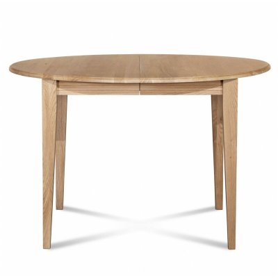 Table ronde extensible bois d105 cm - 1 allonge - pieds fuseau - victoria 