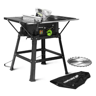 CONSTRUCTOR Table scie circulaire 2000W - 254mm - Livr&eacute;e avec 2 lames - 