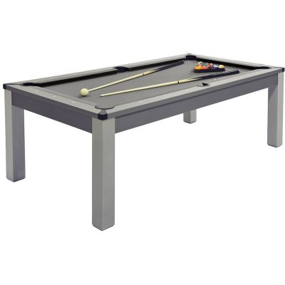 VENTE UNIQUE Table transformable - Billard & Ping-pong BALTHAZAR - 213*112*81.5cm - Gris