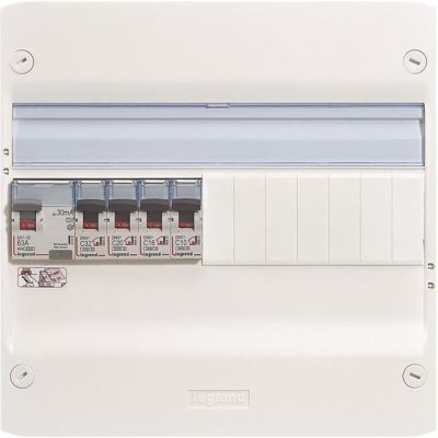 LEGRAND Tableau &eacute;lectrique pr&eacute;-&eacute;quip&eacute; 1 rang&eacute;e  - 13 modules (5 inclus)