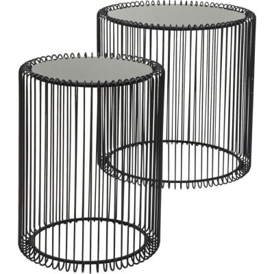 Tables d' appoint Wire noir 2/Set Kare Design