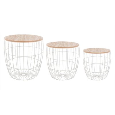 Tables gigognes - m&eacute;tal & Bois - Atmosphera cr&eacute;ateur d'int&eacute;rieur