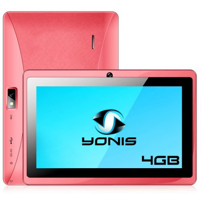 YONIS Tablette 7 Pouces Tactile Ips Quad Core Wifi Bluetooth Android Micro SD 4Go Rose -  