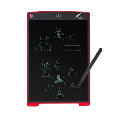 YONIS Tablette Graphique &Eacute;criture Dessin Bloc Note Num&eacute;rique LCD 12 Pouces Rouge 