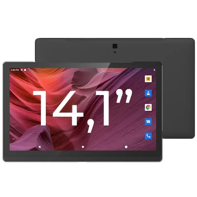 YONIS Tablette Tactile 14.1 Pouces 4G Grand Ecran Full HD Android ROM 4Go+128Go + SD 32Go Noir