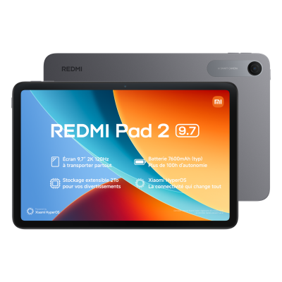 XIAOMI Tablette tactile Redmi Pad 2 9,7'' 128 Go Gris 