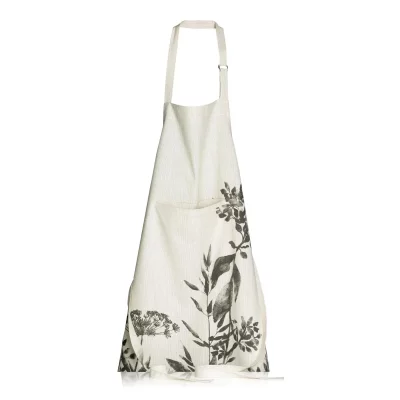 WINKLER Tablier de cuisine fleuri en coton ombre 80 x 85