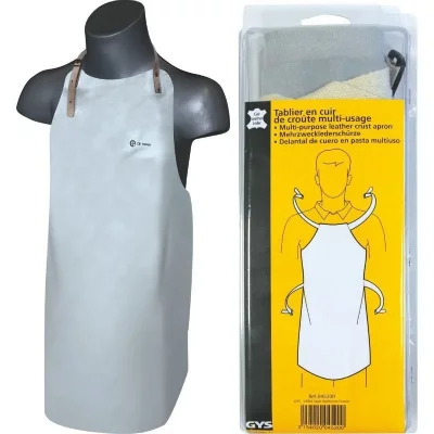 GYS Tablier De Soudeur En Cuir Cro&ucirc;te De Vachette 90x60cm