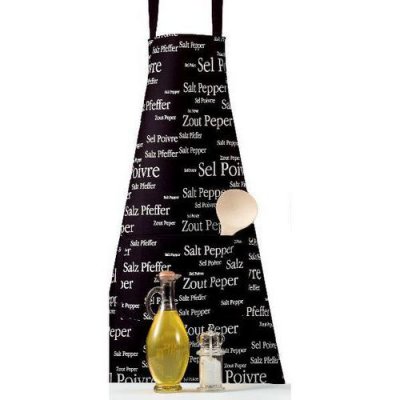 WINKLER Tablier noir Sel & Poivre 85 cm 