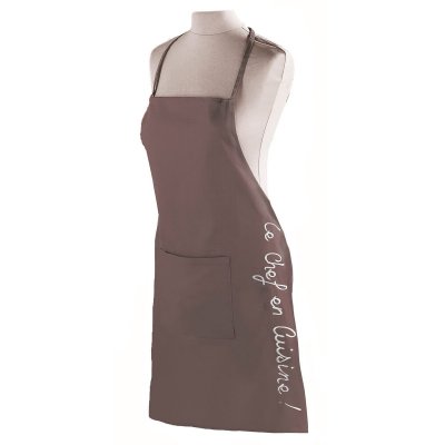 GENERIQUE Tablier +poche 60 x 84 cm coton cuistot Taupe