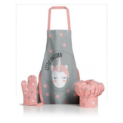 WINKLER Tablier, toque et gant de cuisine Unicorn