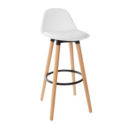 Tabouret Bar Blanc Maxon - Atmosphera cr&eacute;ateur d'int&eacute;rieur - Blanc