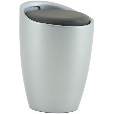 IDIMEX Tabouret coffre de rangement DANIEL, gris