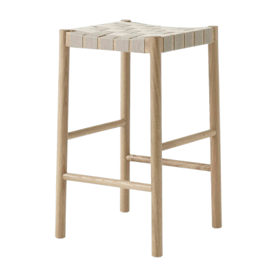 Tabouret de bar beige et pi&egrave;tement naturel Betty TK7 -&tradition