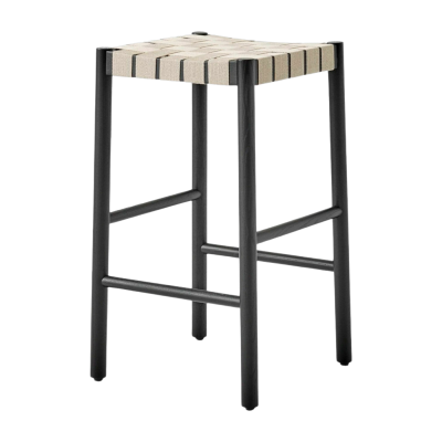 Tabouret de bar beige et pi&egrave;tement noir Betty TK7 -&tradition