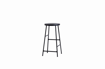 Tabouret de bar Cornet - Ch&ecirc;ne noir - soft black - haut Marron Hay
