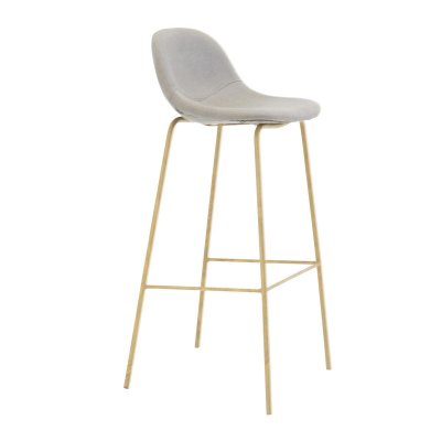 Tabouret De Bar Effet Lin ""polar"" 95cm Gris