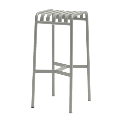 Tabouret de bar en m&eacute;tal gris Palissade - HAY