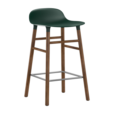 Tabouret de bar en noyer vert 65 cm Form vert - Normann Copenhagen