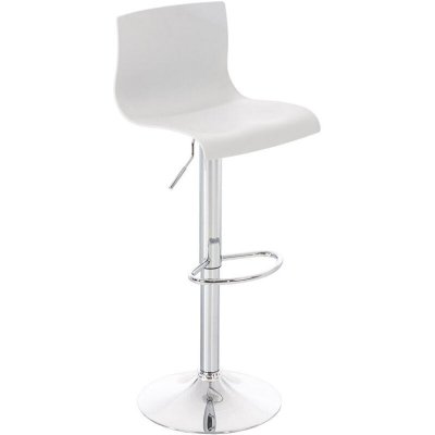 Tabouret de bar Hoover R&eacute;glable en Hauteur Assise Plastique , Blanc