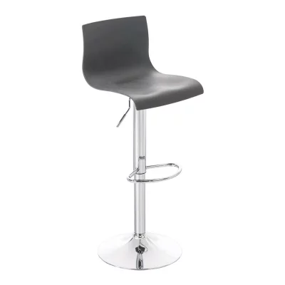Tabouret de bar hoover r&eacute;glable en hauteur assise plastique , gris