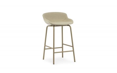 Tabouret de bar Hyg 65cm enti&egrave;rement rembourr&eacute; - sable