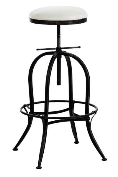 Tabouret de bar industriel r&eacute;glable en m&eacute;tal Bronze