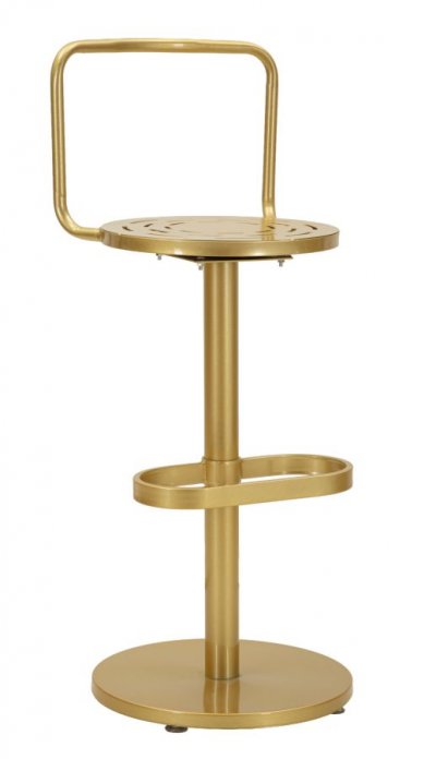 Tabouret de bar M&eacute;tal H94cm D38cm Or