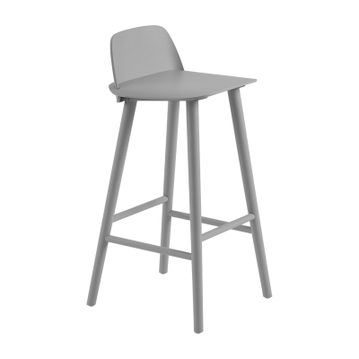 Tabouret de bar Nerd fr&ecirc;ne gris H89 cm - Muuto