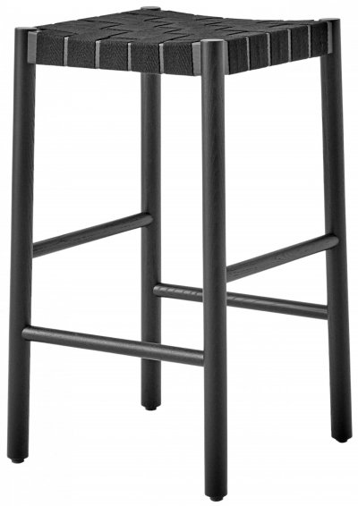 Tabouret de bar noir et pi&egrave;tement noir Betty TK7 -&tradition