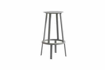 Tabouret de bar Revolver Stool - gris - Hauteur 76 cm Gris Hay