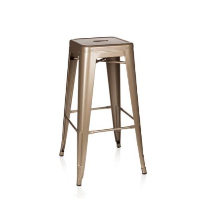Tabouret de bar VANTAGGIO HIGH m&eacute;tallique champagne hjh OFFICE
