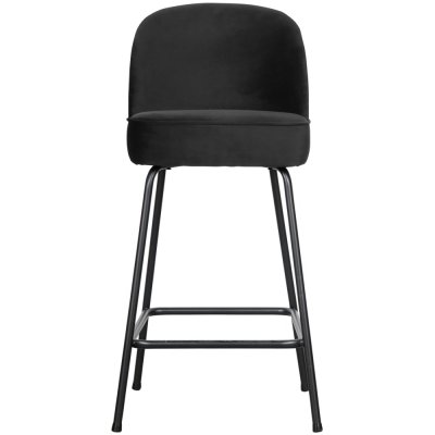 Tabouret de bar Vogue noir (velours) - BePureHome