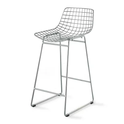 Tabouret de bar Wire m&eacute;tal chrome - HKliving