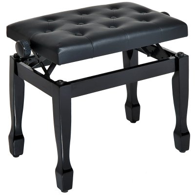 Tabouret de piano hauteur r&eacute;glable noir
