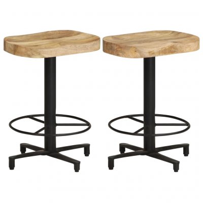 Tabourets De Bar Lot De 2 52 Cm Bois De Manguier Massif Vidaxl