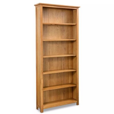 Tag&egrave;re armoire meuble design biblioth&egrave;que 180 cm bois de ch&ecirc;ne massif - Beige