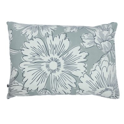ALTOBUY Taie D'oreiller 50x70cm Coton Imprim&eacute; Recto Floral Verso Ray&eacute; Vert Sauge Et Blanc - Tamia